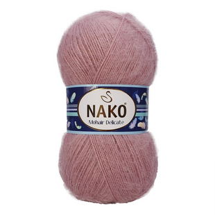 Пряжа Nako Mohair Delicate №13920 пудра (полушерсть) 100 г, 500 м 13920 фото