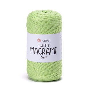 Пряжа Yarnart TWISTED MACRAME 3 мм №755 светло-зеленый, нитки для вязания макраме 755 фото