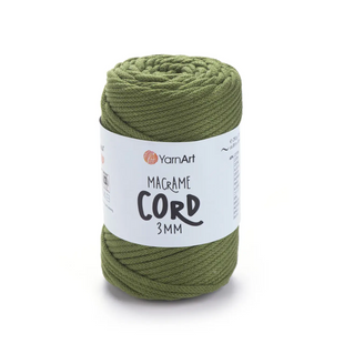 Пряжа Yarnart Macrame Cord 3 мм №787 хакі, нитки для в'язання макраме 787 фото