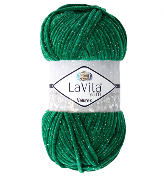 Пряжа LaVita Yarn Velurex (Велюрекс) №8122 зелений, велюрова, нитки плюшеві 8122 фото Пряжа LaVita Yarn Velurex (Велюрекс) №8122 зелений, велюрова, нитки плюшеві 8122 фото