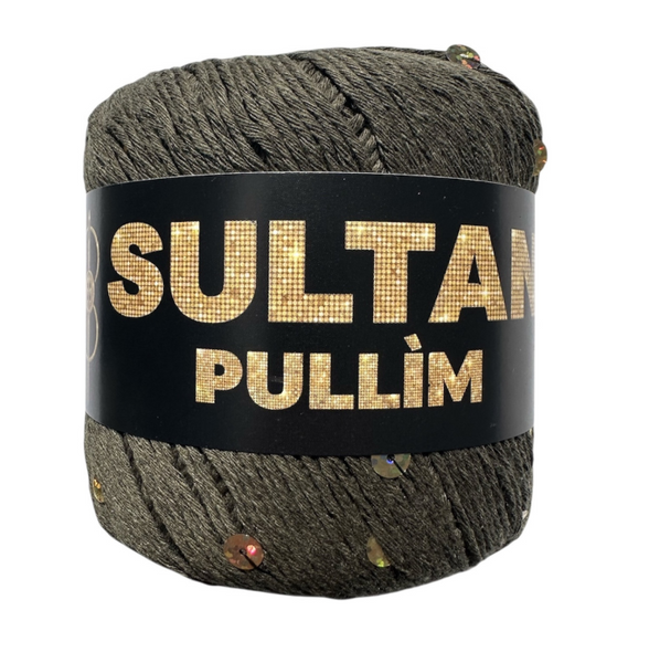 Пряжа Sultan PULLIM (Султан Пуллім) №2804 хакі паєтка золото, пряжа бавовна з паєткою, нитки для в'язання спицями та гачком 2804 фото Пряжа Sultan PULLIM (Султан Пуллім) №2804 хакі паєтка золото, пряжа бавовна з паєткою, нитки для в'язання спицями та гачком 2804 фото