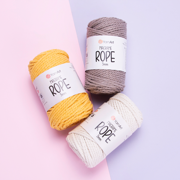 Пряжа YarnArt Macrame Rope 3 мм №773 червоний, шнур для плетіння макраме 773 фото