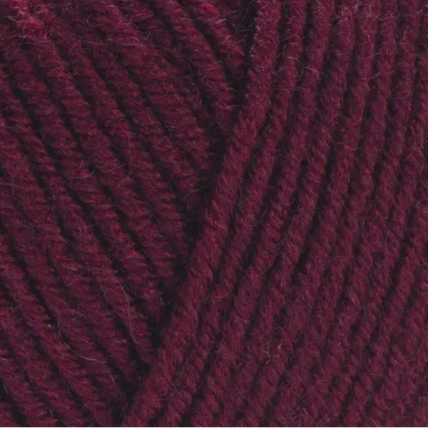 Пряжа Yarnart Super Merino №999 бордо, вовна з акрилом нитки для в'язання спицями та гачком 999 фото Пряжа Yarnart Super Merino №999 бордо, вовна з акрилом нитки для в'язання спицями та гачком 999 фото
