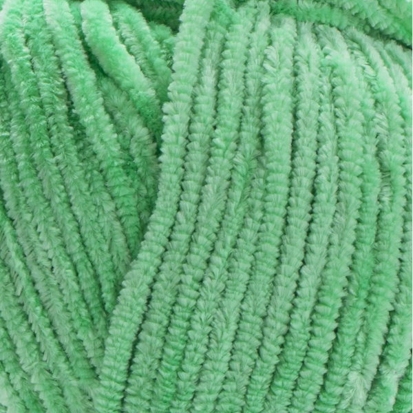 Пряжа Yarnart Velour (Велюр) № 861 зеленый, плюшевая нитки для вязания 861 фото