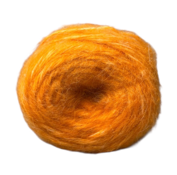 Пряжа Avanti Yarn FLUFFY ALPACA №046 апельсиновий, напіввовняна, для ручного в'язання спицями та гачком 046 фото