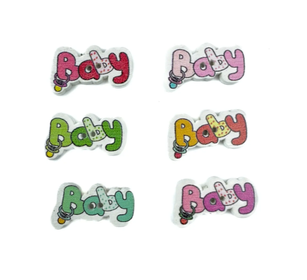 Декоративний ґудзик "Baby" дерево 58060 фото Декоративний ґудзик "Baby" дерево 58060 фото
