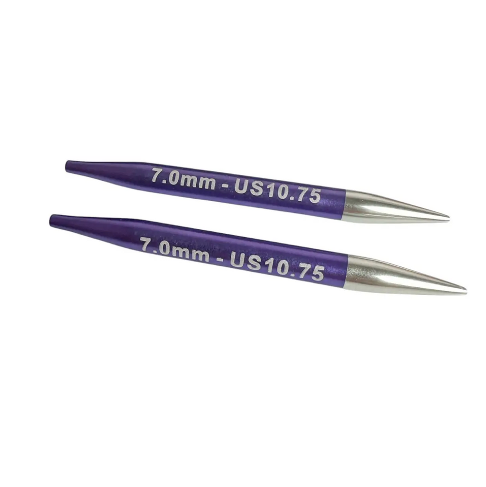 Спицы съемные Zing 9.5 см №7мм KnitPro круговые алюминиевые для ручной вязки 47531 фото