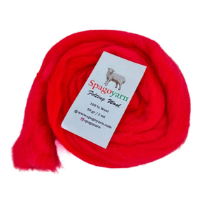 Вовна для валяння Spagoyarn FELT WOOL (Фелт Вул) № 87033 червоний (Пряжа 100% вовна, нитки для фелтингу) 87033 фото