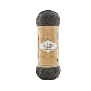 Пряжа Alize Superwash Artisan (Супервош Артiзан) №182 сірий, шкарпеткова нитки для в'язання 182 фото