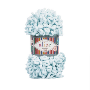 Пряжа Alize Puffy Fine водяна зелень (100% мікрополіестер) 100 г, 14,5 м 15 фото