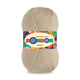 Пряжа Nako Bonbon Ince №98209 бежевий (акрил) 100 г, 300 м 98209 фото