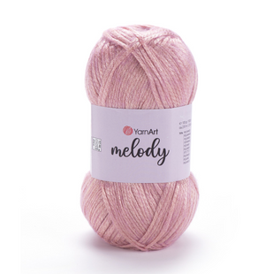 Пряжа YarnArt Melody №897 розовый, полушерсть для ручной вязки спицами и крючком 897 фото