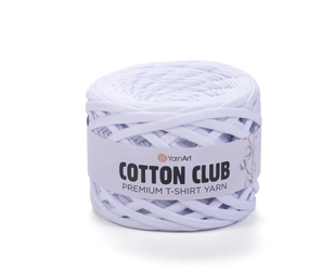 Пряжа YarnArt Cotton Club (Коттон Клаб) №7350 білий, трикотажна, нитки для в&rsquo;язання 7350 фото
