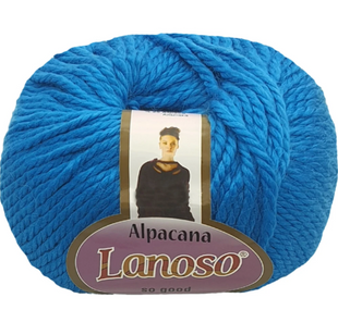 Пряжа Lanoso ALPACANA №3027 синій, пряжа вовна, альпака з акрилом, для ручного в'язання спицями та гачком 3027 фото
