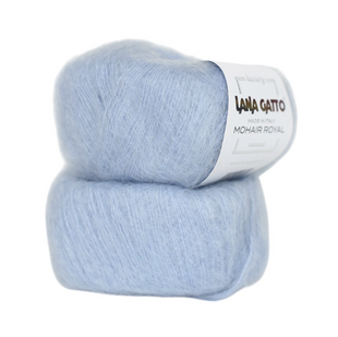 Пряжа Lana Gatto Mohair Royal №2119 голубой (кид мохер, нейлон) 215 м, 25 г 2119 фото