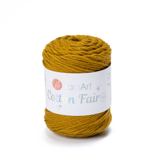 Пряжа YarnArt Cotton Fair 4/4 №5522 горчичный (хлопковая) 50 г, 80 м 5522 фото