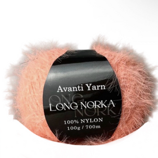 Пряжа Avanti Yarn LONG NORKA №70 кораловий, пряжа нейлон, для ручного в'язання спицями та гачком 70 фото