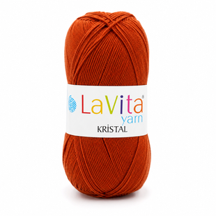 Пряжа LaVita Yarn Kristal (Кристал) №9729 терракот, акрил, нитки для вязания 9729 фото