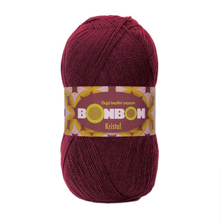 Пряжа Nako Bonbon Kristal №98220 бордо (акрил) 100 г, 475 м 98220 фото