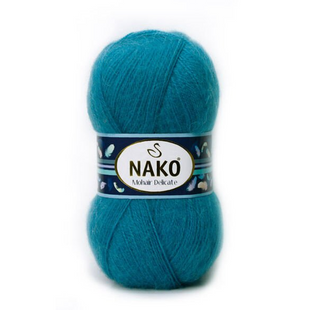 Пряжа Nako Mohair Delicate №6498/6123 петролеум (полушерсть) 100 г, 500 м 6498/6123 фото