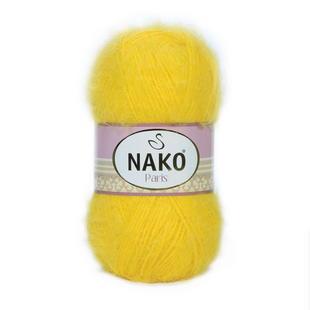 Пряжа Nako Paris №11872 желтый (фантазийная пряжа) 100 г, 245 м 11872 фото