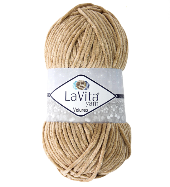 Пряжа LaVita Yarn Velurex (Велюрекс) №7119 бежевий, велюрова, нитки плюшеві 7119 фото Пряжа LaVita Yarn Velurex (Велюрекс) №7119 бежевий, велюрова, нитки плюшеві 7119 фото