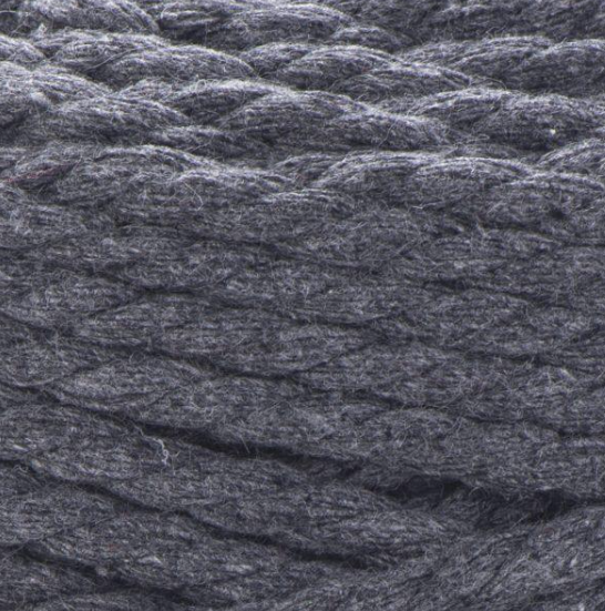 Пряжа Yarnart Macrame Rope 5 мм №758 темно-серый, шнур для вязания макраме 758 фото