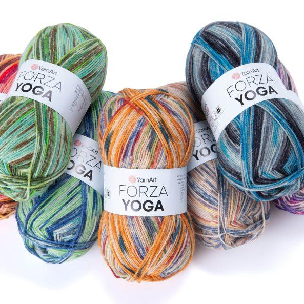 Пряжа YarnArt Forza Yoga №2509 для шкарпеток, нитки для в'язання спицями та гачком 2509 фото