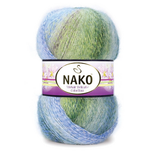 Пряжа Nako Mohair Delicate Colorflow №7248 (напіввовна) 100 г, 500 м 7248 фото