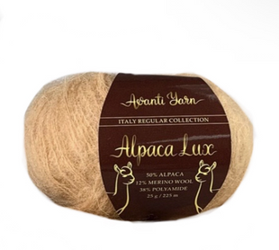 Пряжа Avanti Yarn Alpaca Lux №671 карамель, пряжа напіввовняна, для в'язання гачком и спицями 671 фото