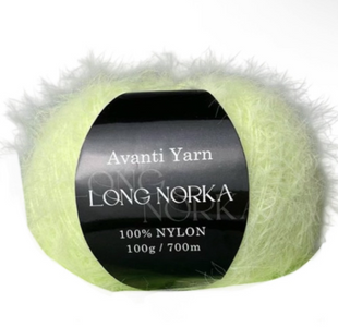 Пряжа Avanti Yarn LONG NORKA №072 світлий салатовий, пряжа нейлон, для ручного в'язання спицями та гачком 072 фото