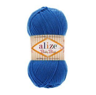Пряжа Alize Baby Best (Бейби Бест) №141 василек, акрил с бамбуком, нитки для вязания 141 фото