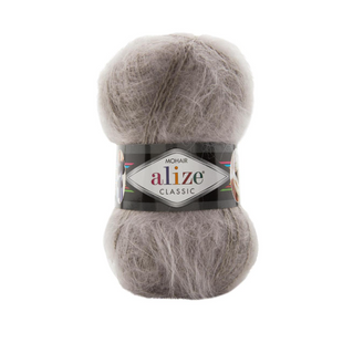 Пряжа Alize Mohair Classic New №990 світло-коричневий (мохер) 100 г, 200 м 990 фото