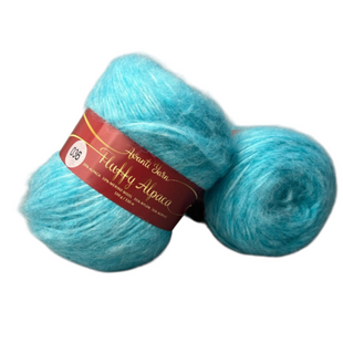 Пряжа Avanti Yarn FLUFFY ALPACA №036 бірюзовий, напіввовняна, для ручного в'язання спицями та гачком 036 фото