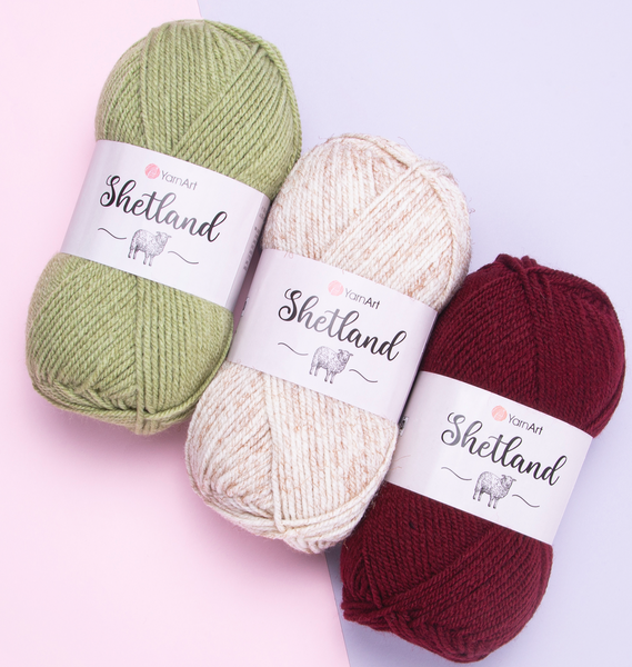 Пряжа YarnArt Shetland №514 фиолетовый, полушерстяная нитки для вязания спицами и крючком 514 фото