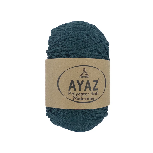 Пряжа Ayaz Polyester Soft Makrome (Аяз Софт Макроме) №2873 темно зелений, для сумок макраме та в'язання гачком 2873 фото Пряжа Ayaz Polyester Soft Makrome (Аяз Софт Макроме) №2873 темно зелений, для сумок макраме та в'язання гачком 2873 фото