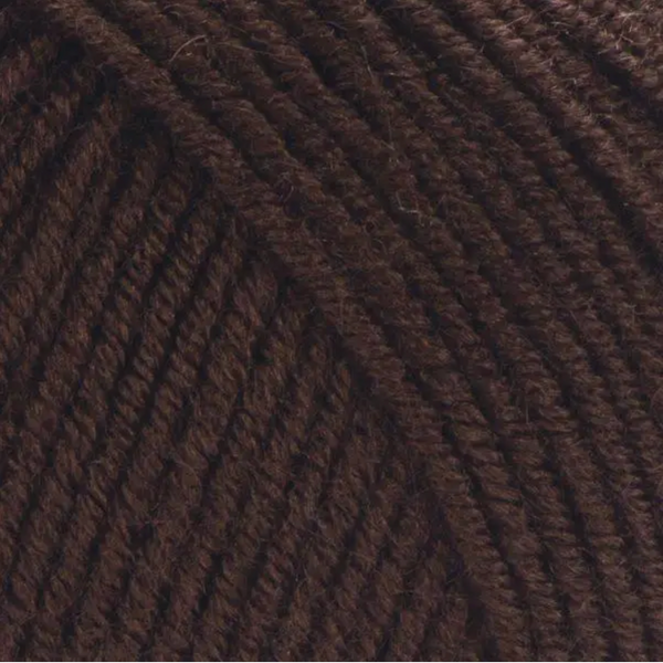 Пряжа Yarnart Super Merino №1182 коричневий, вовна з акрилом нитки для в'язання спицями та гачком 1182 фото