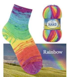 Пряжа Nako Boho Desen №82443 (шкарпеткова пряжа) 100 г, 400 м 82443 фото