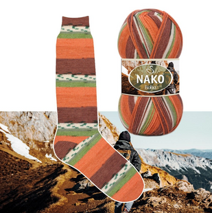 Пряжа Nako Boho Desen №82689 (шкарпеткова пряжа) 100 г, 400 м 82689 фото