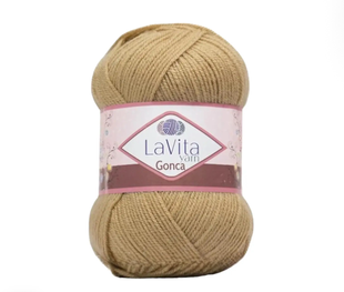 Пряжа LaVita Yarn Gonca (Гонка) №7112 бежевий, акрил, нитки для в&rsquo;язання 7112 фото