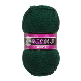 Пряжа Kartopu Gonca (Гонка) №480 темно-зелений, 100% акрил нитки для в'язання 480 фото