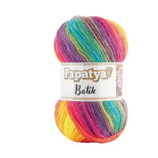 Пряжа Papatya Batik (Папатя Батiк) №55437, акрилова нитки для в'язання спицями і гачком 55437 фото