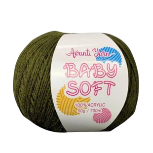 Пряжа Avanti Yarn Baby Soft №G023 хаки (акрил) 50 г, 700 м G023 фото