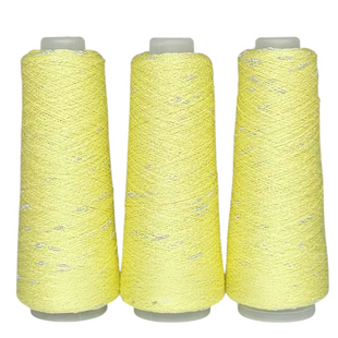 Пряжа Infinity Yarn VISCO KNOT №140 лимон+срібло, пряжа з люрексом, для в'язання гачком и спицями 140 фото