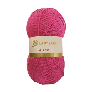 Пряжа Lady Yarn Muffin №023 фуксія (акрил) 100 г, 300 м 023 фото
