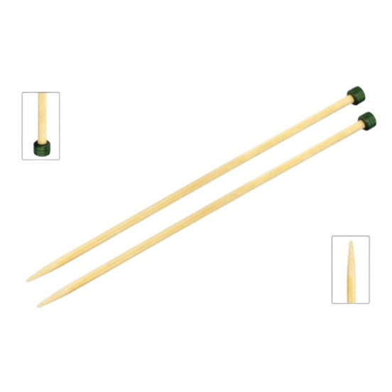 Прямые спицы для вязания KnitPro Bamboo (30 см), 6.5 мм 22332 фото
