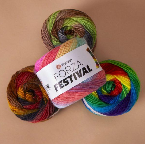YarnArt FORZA FESTIVAL (Ярнарт Форза Фестиваль) №2905 (Пряжа напіввовняна для шкарпеток, нитки для в'язання) 2905 фото