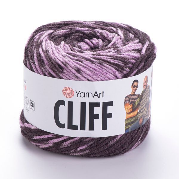 Пряжа Yarnart Cliff №8309 фіолетово-бузковий - напіввовняна для в'язання спицями та гачком 8309 фото Пряжа Yarnart Cliff №8309 фіолетово-бузковий - напіввовняна для в'язання спицями та гачком 8309 фото