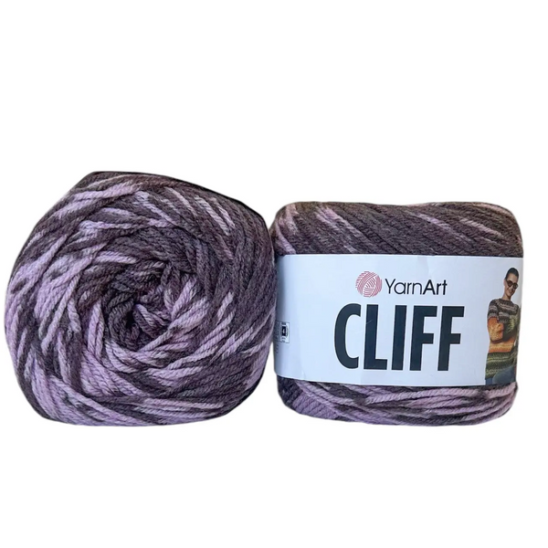 Пряжа Yarnart Cliff №8309 фіолетово-бузковий - напіввовняна для в'язання спицями та гачком 8309 фото Пряжа Yarnart Cliff №8309 фіолетово-бузковий - напіввовняна для в'язання спицями та гачком 8309 фото
