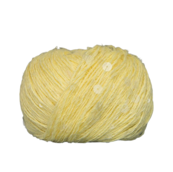 Пряжа Avanti Yarn Королевская Поетка 3+6мм № 141 желтый паетка прозрачная для ручной вязки спицами и крючком 141 фото
